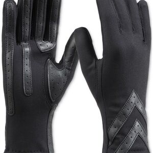 Isotoner Signature Women's Water-Repellent Heritage Chevron Gloves - Black S